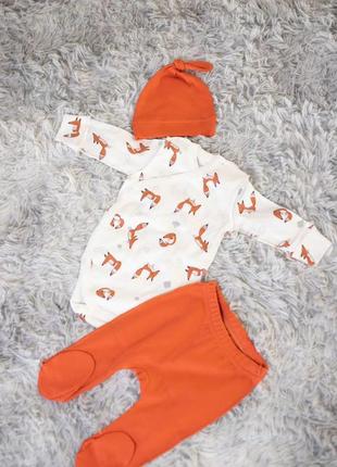 Комплект для немовлят бавовняний костюм костюмчик в пологовий бавовна