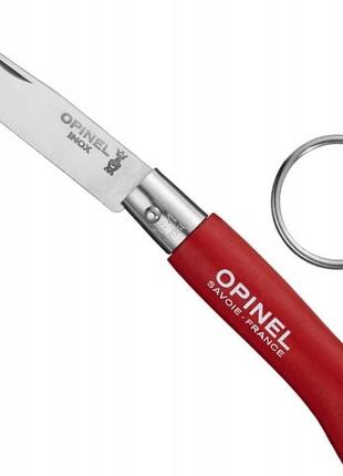 Универсальный складной нож - брелок opinel no.4 "origins brelok red" (002055) нержавеющая сталь