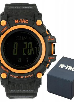 Тактические часы с компасом ,19 функций m-tac "adventure tactical" (50005035) black/orange