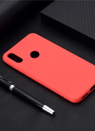 Чехол soft touch для honor 8a силикон бампер красный