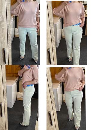 Стильные джинсы в цвете мята ,легкий клеш от колена,mac,p.42-442 фото