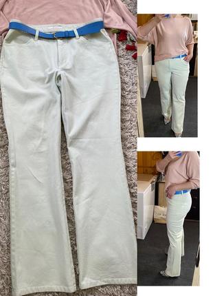 Стильные джинсы в цвете мята ,легкий клеш от колена,mac,p.42-441 фото