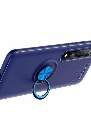 Чехол fiji hold для xiaomi mi 10 бампер накладка с подставкой blue3 фото