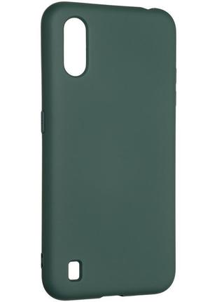 Чехол fiji full soft premium для samsung galaxy a01 (a015) силикон бампер dark green