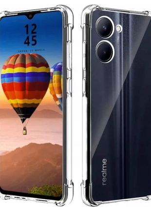 Чехол fiji proof для realme c33 2023 бампер с усиленными бортами transparent