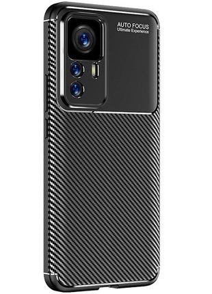 Чохол fiji ultimate carbon для xiaomi redmi k50 ultra противоударный бампер чорний1 фото