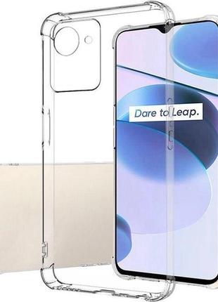 Чохол fiji proof для realme c30 бампер з посиленими бортами transparent