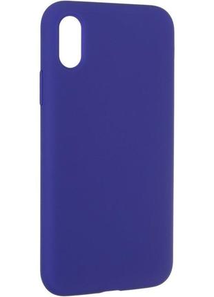 Чохол fiji silicone case для apple iphone xs бампер накладка full soft violet (без лого)
