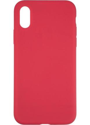 Чехол fiji silicone case для apple iphone xs бампер накладка full soft garnet (без лого)2 фото