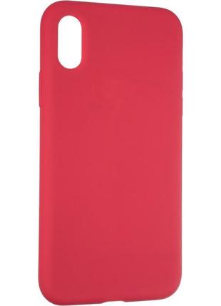 Чехол fiji silicone case для apple iphone xs бампер накладка full soft garnet (без лого)