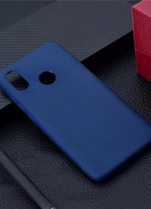 Чехол xiaomi mi a2 lite / redmi 6 pro силикон soft touch бампер темно-синий