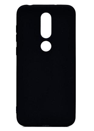 Чехол soft touch для nokia 5.1 plus / nokia x5 / ta-1109 силикон бампер черный