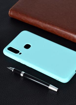 Чохол soft touch для vivo y11 силікон бампер м'ятно-блакитний
