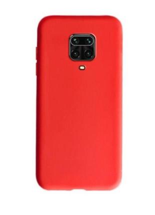 Чехол soft touch для xiaomi redmi note 9s силикон бампер красный