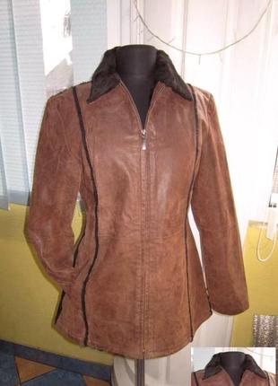 Классная тёплая женская кожаная куртка. германия. лот 8701 фото