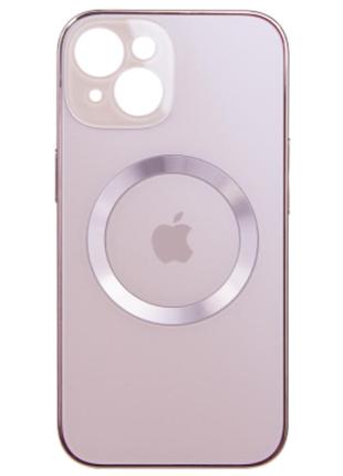 Чохол fiji magsafe для apple iphone 14 plus противоударный бампер з захистом блоку камер рожеве золото
