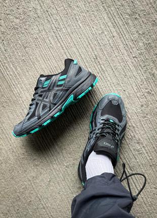 Asics gel-venture 6 "black/green"6 фото