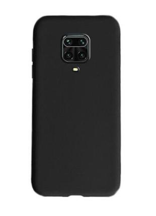 Чохол soft touch для xiaomi redmi note 9s силікон бампер чорний