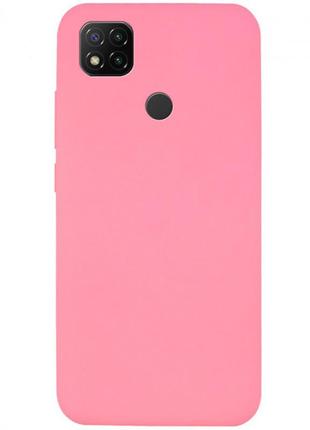 Чехол soft touch для xiaomi redmi 9c силикон бампер светло-розовый