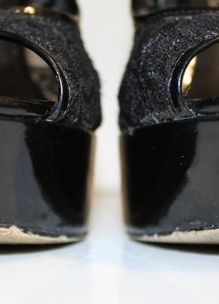Туфли blossem из гипюра с открытым носком8 фото