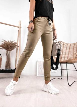 Женские весенние обтягивающие штаны из эластичной джинсовой ткани размеры 42-52