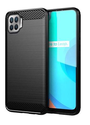 Чехол fiji polished carbon для oppo a73 противоударный бампер черный