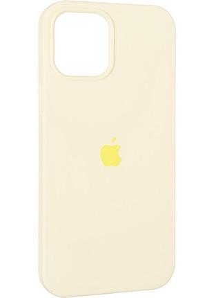 Чохол fiji silicone case для apple iphone 12 бампер накладка full soft mellow yellow