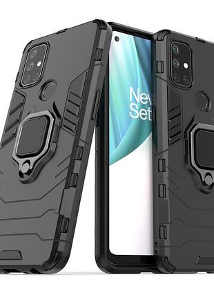Чохол fiji ring для oneplus nord n10 5g броньований бампер з кільцем чорний