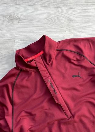 Спортивный пуловер, кофта, лонг слов puma golf pwr warm 1/3 zip pullover red2 фото