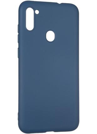 Чехол fiji full soft premium для samsung galaxy a11 (a115) силикон бампер dark blue