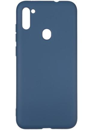 Чехол fiji full soft premium для samsung galaxy a11 (a115) силикон бампер dark blue2 фото