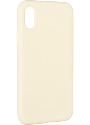 Чохол fiji silicone case для apple iphone x бампер накладка full soft mellow yellow (без лого)
