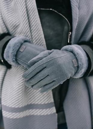 Сенсорные женские перчатки теплые приятные на ощупь3 фото