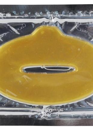 Гідрогелева маска для губ з ефектом збільшення об'єму золото (1 шт.)1 фото