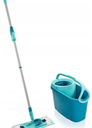 Набор для уборки ведро 6 литров и плоская швабра 33 см leifheit "clean twist m ergo...