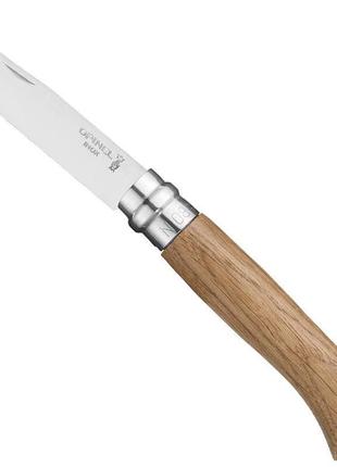 Туристический нож opinel (опинель) "inox lux oak №8 vri дуб" (000647/002021) нержавеющая сталь