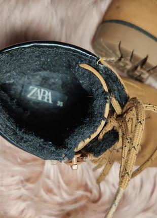Зимние нубуковые ботинки на парня от zara, размер 357 фото