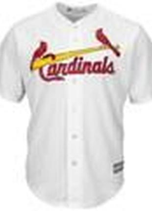 Мужская официальная классная базовая майка st. louis cardinals harrison bader majestic white home2 фото