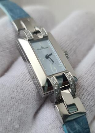 Жіночий годинник jaeger-lecoultre ideale 460.8.08 diamonds swiss з діамантами7 фото