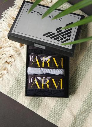 Труси emporio armaniдля чоловіків, нижня білизна чоловіча армані, брендові труси чоловічі, боксери чоловічі