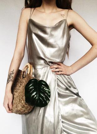 ... фирменное роскошное коктельное платье на тоненьких бретельках в бельевом стиле h&m5 фото