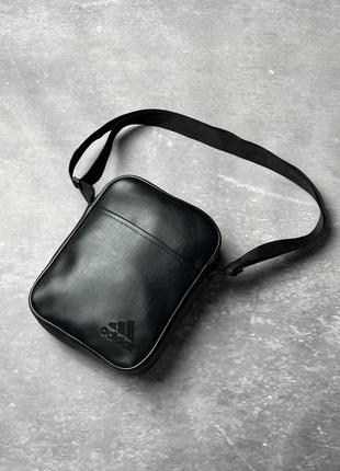 Мессенджер кожаный adidas адидас сумка брендовая барсетка барсетка кожаная кожаная барсетка на плечо