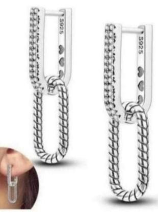 Серьги серебро silver_pandora original