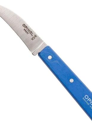 Кухонный нож изогнутый для очистки овощей и фруктов opinel no.114 "vegetable" (001927) blue