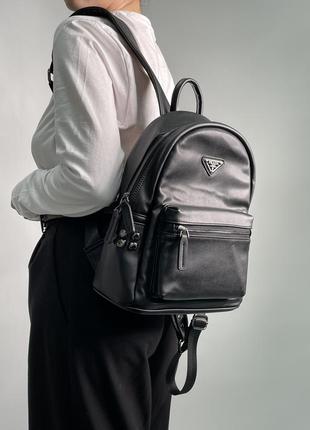 Шикарный женский портфель рюкзак prada  кожаный премиальная модель прада