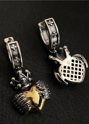 Серьги серебро винтаж_alexander_mc_qeen