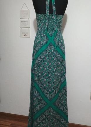 Фирменное длинное котоновое платье турецкие огурцы роскошный принт пейсли3 фото