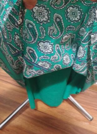 Фирменное длинное котоновое платье турецкие огурцы роскошный принт пейсли6 фото