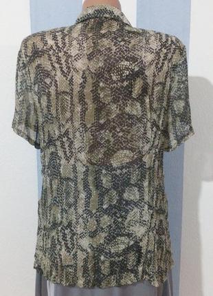 Легенька блуза сорочка у зміїний принт3 фото