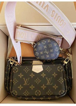 Сумка шкіряна 3в1 louis vuitton бананка2 фото